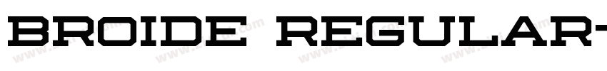 Broide Regular字体转换